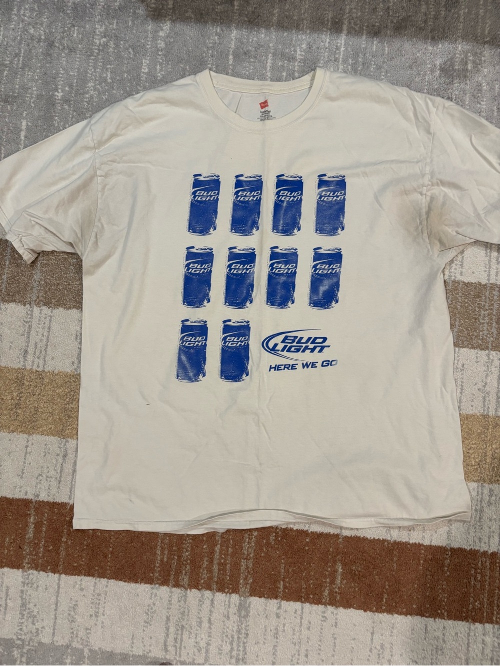 Bud Light Graphic Short Sleeve Tee - White/Blue